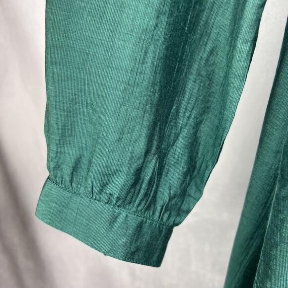 Nathalie Chaize Tunic Top Woman 8 Kelly Green Pullover Hi-Low Lagenlook Blouse - Picture 7 of 11